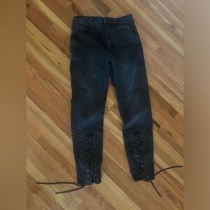 High waisted black jeans
